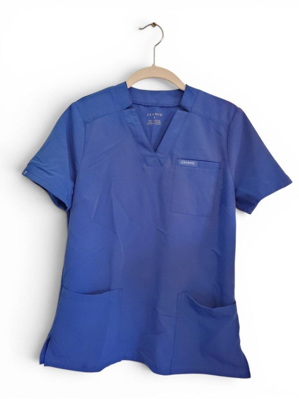 Jaanuu Royal Blue Women's Scrub Top Size Small
